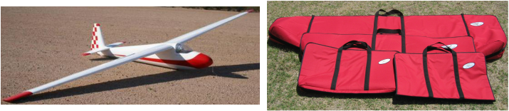 RC Glider Bag, RC Sailplane Bag, RC Scale Glider Bag by Ace Wing Carrier / Customs - AceWingCarrier.com