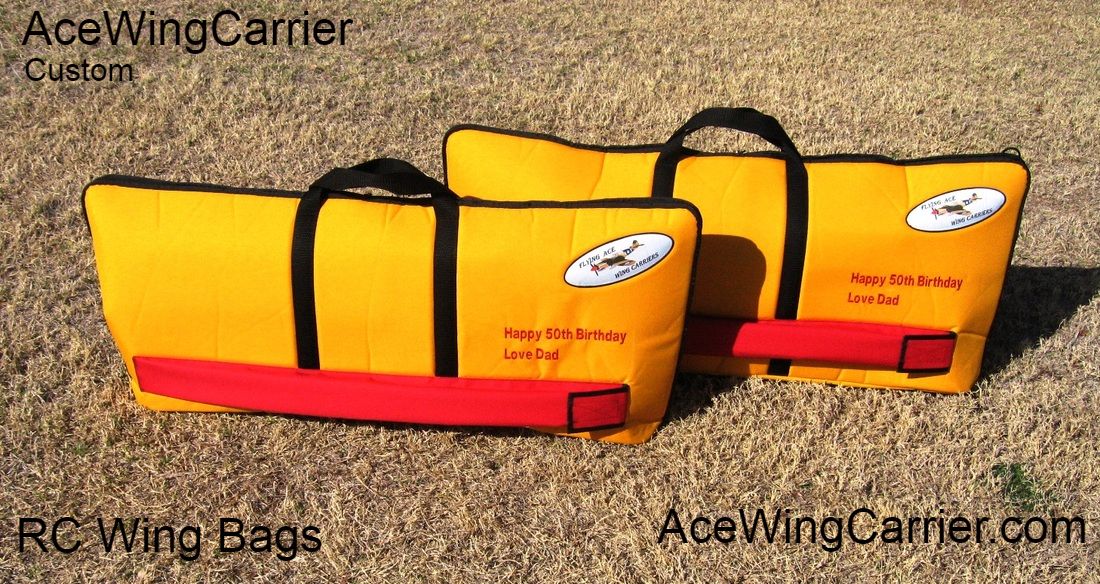 RC Wing Bag, RC Wing Carrier, Custom RC Wing Bag,  RC Bi Plane Wing Bags, Toi Protect your RC Aircraft and RC Planes, Ace Wing Carrier.com / Ace Customs