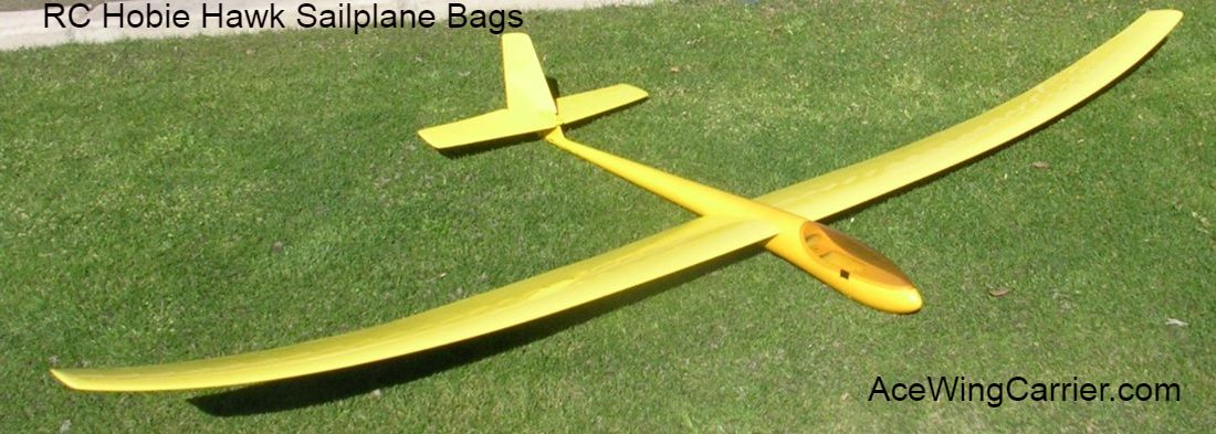 RC Glider Bag, RC Sailplane Bag, RC Hobie Hawk Glider Bag by Ace Wing Carrier / Customs - AceWingCarrier.com