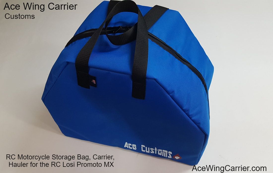 RC Motorcycle Storage Bag, Carrier, Hauler for the RC Losi Promoto MX Motorcycle.