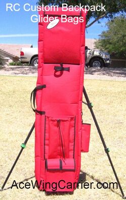 RC Glider Bag, RC Sailplane Bag, RC Glider Back Pack - Ace Wing Carrier.com, Ace Customs