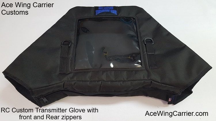 RC Transmitter Glove, Two Zipper front and back, AceWingCarrier.com